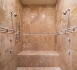 Large walk in shower with plenty of room